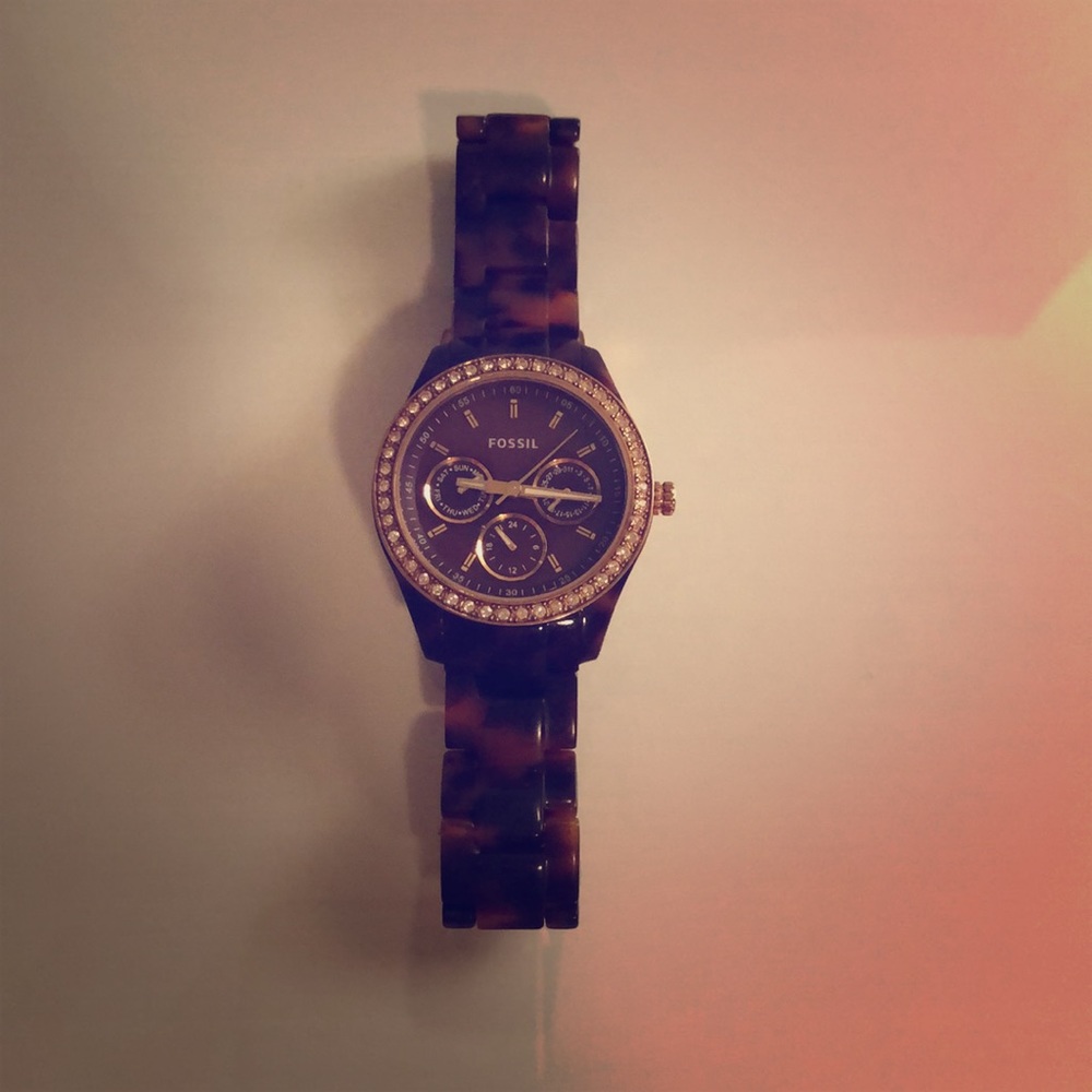 FOSSIL tortoise watch. Perfect condition!
